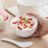 Porcelain Soup Bowls Set of 6, 4.5 Inch Oatmeal Bowls - Microwave and Dishwasher Safe, Ice Cream Bowls