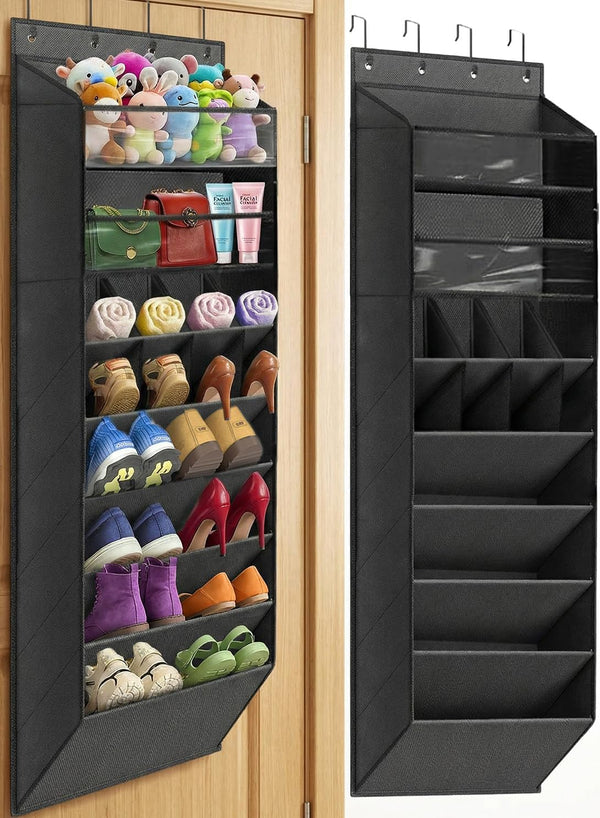 LEHKG Over The Door Shoe Storage Organizer, 8 Tiers Hanging Shoe Rack Behind
