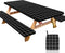 HobbLab Picnic Table Cover with Bench Covers Portable Table Cloth Built-in Storage Pocket