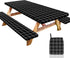 HobbLab Picnic Table Cover with Bench Covers Portable Table Cloth Built-in Storage Pocket