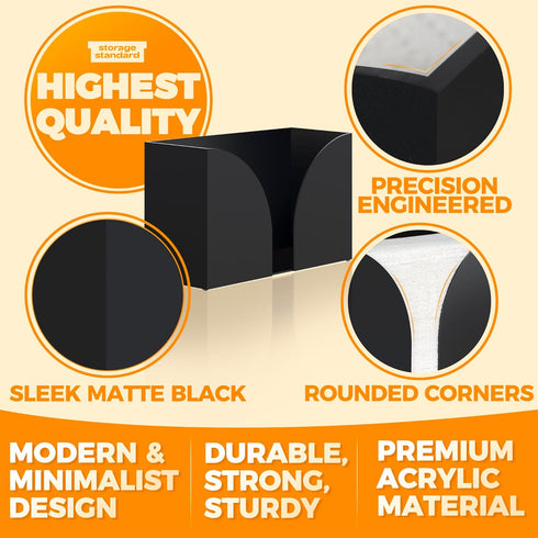 Storage Standard Countertop 10.75 6.5 4 Inches Multifold Paper Towel Dispenser - Matte Black Paper Towel Holder