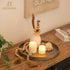 12" Hanobe Decorative Coffee Table Tray: Round Gold Tray for Home Decor - Circle Ottoman Trays for Entryway Table