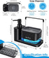 Set 5-in-1 Countertop Hand and Dish Soap Dispenser with Tray, Dual Soap Dispenser with Sponge Holder and Dishcloth