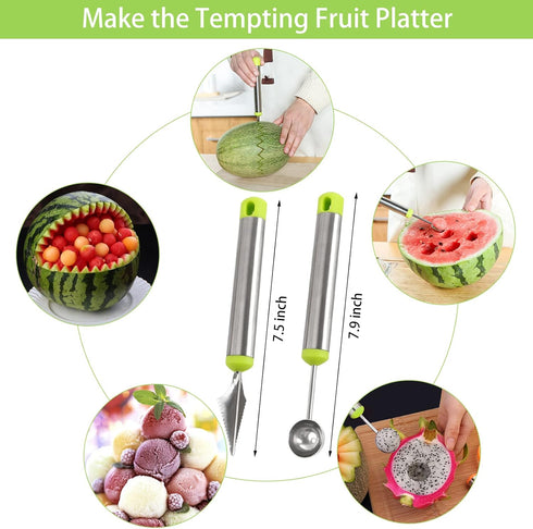 Openfly 6 Pcs Vegetable Corer Tool, Stainless Steel Fruit and Vegetable Corer for Home Kitchen Cherry Pear Jujube