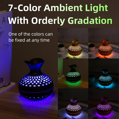 Colorful Cool Mini Humidifier, Flower Shape USB Personal Desktop Humidifier for Car, Office, Bedroom, 2 Mist Modes