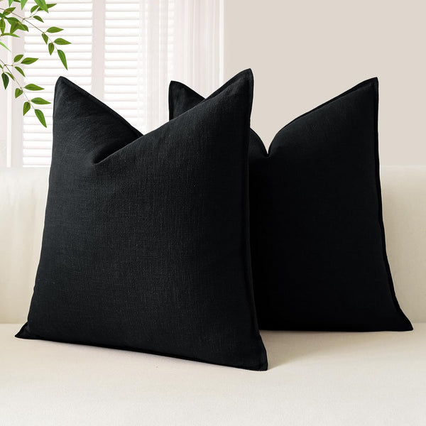 OTOSTAR Pack of 2 Soft Linen Decorative Throw Pillow Covers 22 x