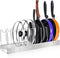 Detachable Lid Organizer for Pots and Pans, Adjustable Kitchen Cabinet Storage for Cooking Utensils