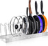 Detachable Lid Organizer for Pots and Pans, Adjustable Kitchen Cabinet Storage for Cooking Utensils