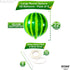 KatchOn Big 22 Inch Watermelon Balloons - Pack of 6, 4D Round Watermelon Mylar Balloon for Summer Party Decorations