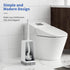 Set, 1 Pack Marbarsse Bathroom Toilet Bowl Brush and Holder, Curved Design Dismount Toilet Brush for Deep Cleaning