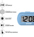 Sharp Digital Alarm Clock, Tactile Case with Soft Rubberized Finish, Battery Operated, Blue Backlight on Demand,