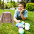 Plush Easter Bunny Basket for Kids, Personalized Egg Hunting Bags with Long Plush Ears for Easter Decorations
