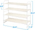 4 Simple Trending Tier Stackable Shoe Rack, Expandable & Adjustable Fabric Shoe Shelf Storage Organizer, White