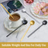 12 Pcs Coffee Spoons Set, 6.7" Long Handle Gold Tea Spoons, Stainless Steel Gold Spoons for Stirring