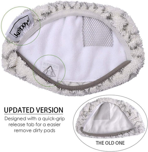 1252, 1606670, 1543, 1543A, 1132, 1652, (6 Pack) KEEPOW Steam Mop Pads Compatible with Bissell Powerfresh Fit Symphony