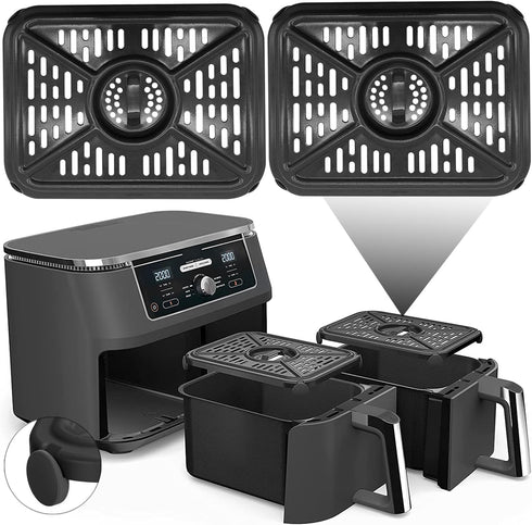 GWY Air Fryer Grill Pan - Replacement Crisper Plate for Ninja Foodi AD350CO DZ401 DZ550, Dishwasher Safe