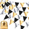 Tatuo 40 Feet Graduation Fabric Pennants Bunting Banner, 42 Pcs Floral Triangle Flags for Party Decoration