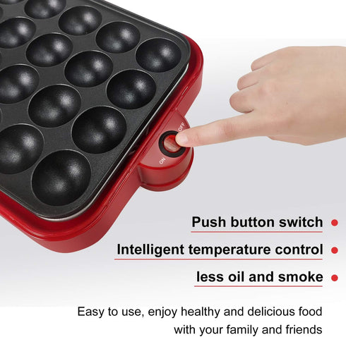 Multifunction Nonstick Baking Maker, 3 Interchangeable Baking Plates for Grill, Pancake, and Cake Pops, Takoyaki Maker,