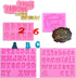 Letter Chocolate Molds, 5 Pack Fondant Silicone Happy Birthday Mold for Cake Decoration and Parties