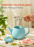 27ounce, Sweese Teapot, Porcelain Tea Pot with Stainless Steel Infuser, Blooming & Loose Leaf Teapot - Turquoise