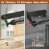 Magnetic Paper Towel Holder, One-Handed Tear, Adhesive, Black, Paper Towel Holder Wall Mount with Ratchet Mechanism