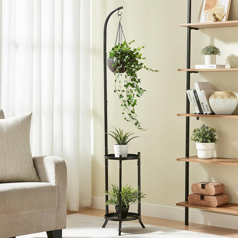 3 Tier Metal Plant Stands, Metal Corner Tall Plant Stands for Multiple Plants, Modern Flower Pot Holder Shelf Display