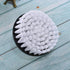 1 Pcs 5" White Drill Brush Attachment for Cleaning Carpet, Leather, and Upholstery Kit