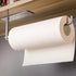 SUNTECH Paper Towel Holder Under Cabinet - Self Adhesive Wall Mount for Kitchen & Bathroom, Stainless Steel Organizer