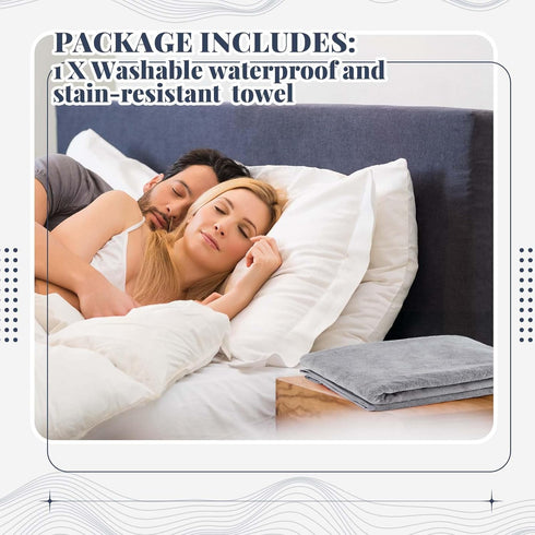 Fanfanwin Comfort(72 34 in,Grey,1 Couples Waterproof Mat Lover Reusable Stainproof Blanket Quiet Easy Use Mattress
