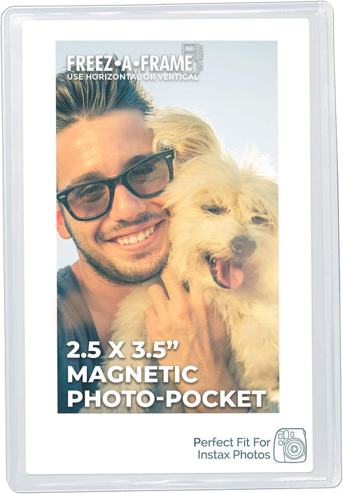 Clear Magnetic Picture Frames for Refrigerator, 16 Pack, Holds Various Photo Sizes