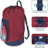 Dalykate Red Laundry Backpack Bag with Shoulder Straps, Durable Nylon Clothes Hamper with Drawstring Closure