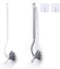 2Pcs Curved Toilet Bowl Brush Without Holder, Durable Bathroom Cleaning Brushes for Deep Cleaning (Gray+White)