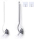 2Pcs Curved Toilet Bowl Brush Without Holder, Durable Bathroom Cleaning Brushes for Deep Cleaning (Gray+White)