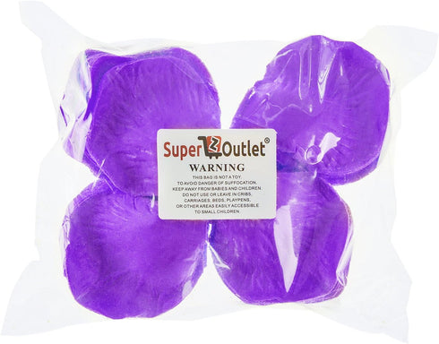 Super Z Outlet Silk Fabric Flower Mini Rose Petals, 1000 Pieces, Purple for Weddings