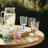 Bormioli Rocco Romantic Colored Crystal Glass Stemware Set of 4, 10.75 Oz, Cotton Candy Pink, Made in Italy.