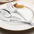5-Piece Silverware Serving Utensils, HaWare Durable Stainless Steel Serving Spoon Fork, Mirror Polished, Dishwasher Safe