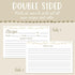 Dekali Designs Rustic Recipe Cards 4x6 Inches (50 Pack) Double Sided with Cute Floral Design