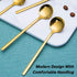Gold Plated Stainless Steel Espresso Spoons, Pack of 6, lyfLux Mini Teaspoons Set for Coffee, Dessert, 5.3 Inch