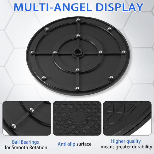 HSTECH 2 (8 Inch) (360 Pcs Heavy Duty Rotating Swivel Stand - Lazy Susan with Steel Ball Bearings for Model