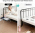 Foldable Bedside Shelf, Metal Clip-On Bed Tray Table for Bunk Bed & Dorm Beds, Dorm Room Essentials Organizer