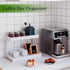 MARTY 2 Tier Spice Rack Organizer for Countertop, 15.8''L White Desktop Storage Organizer for Kitchen, Bathroom,
