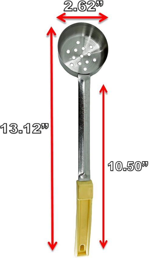 Stainless Steel Portion Control Serving Spoons Combo Packs (1oz, 2oz, 3oz Perforated)