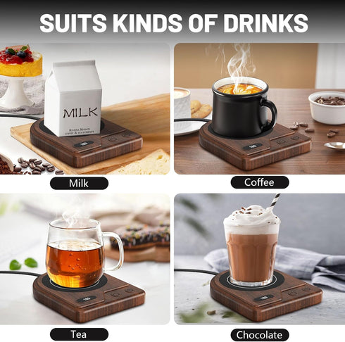 3 Settings, 2-12 Mug Warmer, Coffee Mug Warmer with Adjustable Temperature Coffee Warmer Auto Shutoff, Digital Display
