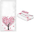 Set 3 Sets Pfrewn Pink Flowers Heart Tree Towels of Romantic Love Spring Trees Butterfly Bathroom Towel Soft Absorbent