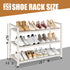 CCDVVD 3-Tier 200 LBS 9-12 28.7" 9.8" 19.7" Closet, Heavy Duty Metal Shoe Rack, Load Capacity, Sturdy Free Standing