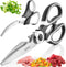 Kitchen Shears by Gidli - Heavy Duty Utility Stainless Steel Scissors with Bonus Seafood Scissors & Warranty
