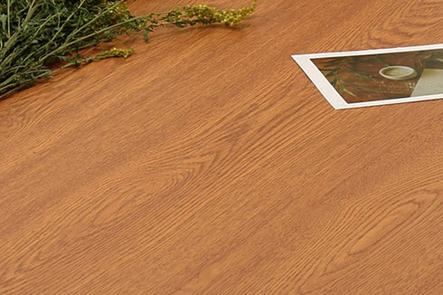 TOOLDECO Decorative Vinyl Sticker Peel Stick Wood Grain Wallpaper Countertop Paper (15.8X79Inch, Light Orange Shade)