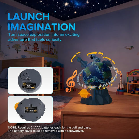 3 4 5 6 7 8 9 10 Playset Magnetic Musical Rotating Ball,Space Toys for Kids Year Old Boys Girls Sensory Toys