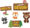 Fun Express Woodland Party Cutouts, Birthday Decor, Wall Decor, 6 Pieces