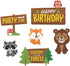 Fun Express Woodland Party Cutouts, Birthday Decor, Wall Decor, 6 Pieces